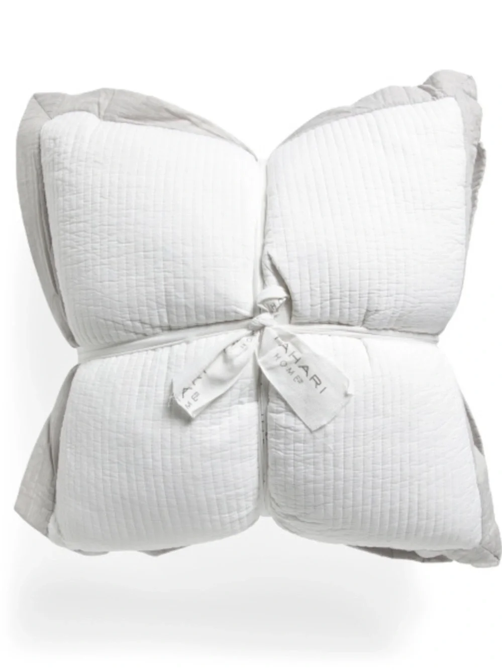 Tahari 26x26 Set Of 2 Cotton Scallop Edge Euro Pillows